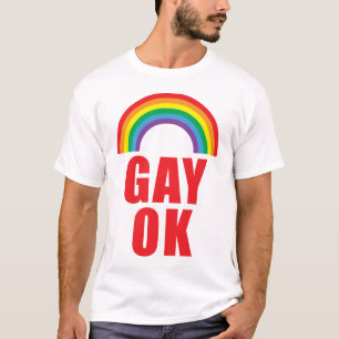 T-shirt CORRECT gai de fierté avec le texte rouge