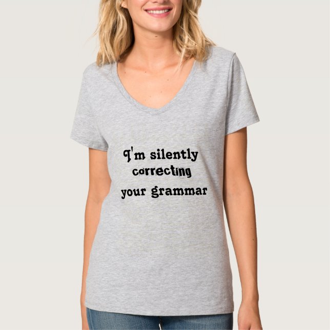 T-shirt Correction de grammaire (Devant)