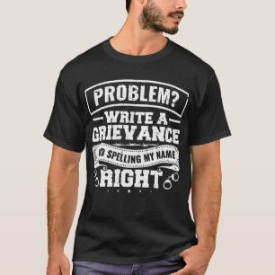 T-shirt Correction de problème Police Mince Silver Line