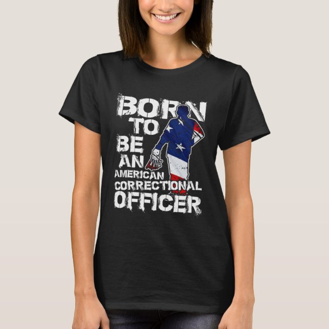 T-shirt Correctional Officer Distressed American USA Flag (Devant)