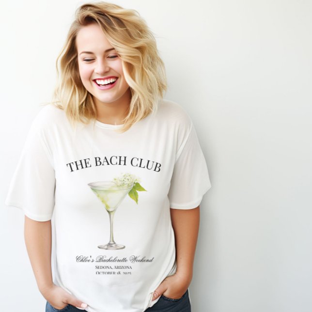 T-shirt Correspondance Bachelorette Personnalisée Bach Clu (The Bach Club Custom Bachelorette Party Matching Tshirt)