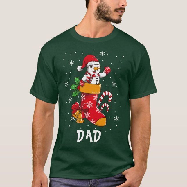 T-shirt Correspondance de famille Noël Père de Noël Nom pe (Devant)