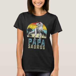 T-shirt Correspondance de famille vintage Papa Saurus Rex