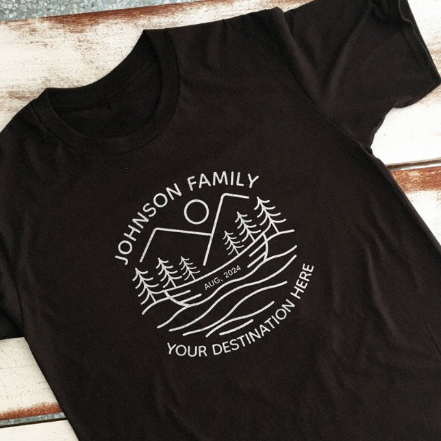 T-shirt Correspondance de groupe de vacances sur mesure Fa (Custom Family Lake Camping Vacation Group Matching T-Shirt)