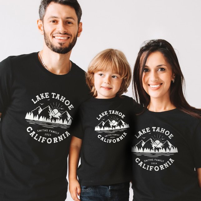 T-shirt Correspondance de groupe de vacances sur mesure Fa (Custom Family Lake Camping Vacation Group Matching T-Shirt)