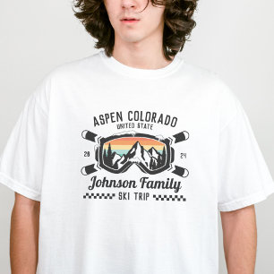 T-shirt Correspondance de groupe de voyage de ski personna
