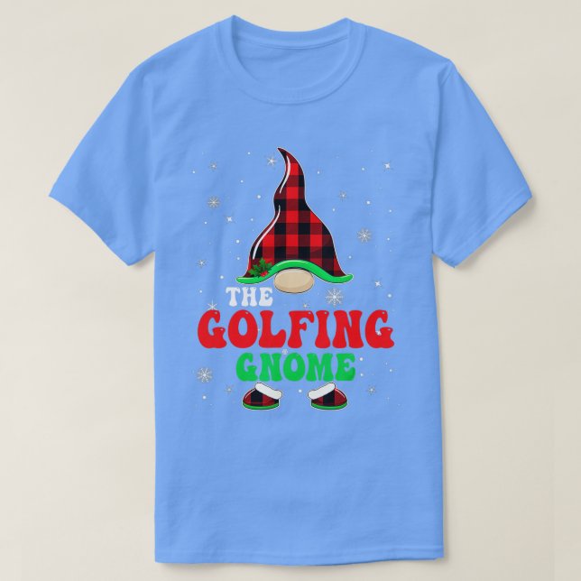 T-shirt Correspondance De La Famille Buffalo Plaid Gnome D (Design devant)