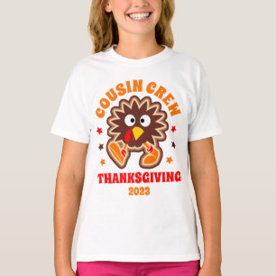 T-shirt Correspondance de l'équipage de Cousin Thanksgivin