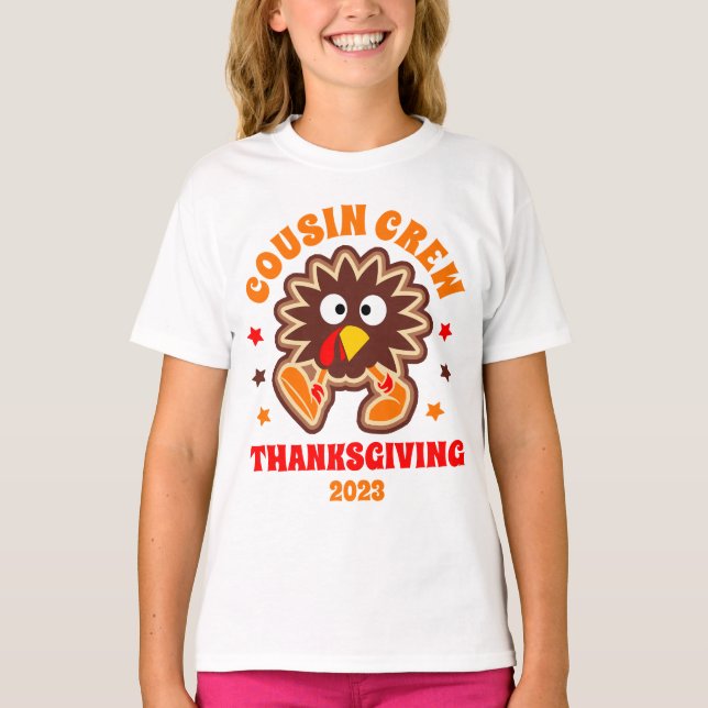 T-shirt Correspondance de l'équipage de Cousin Thanksgivin (Devant)