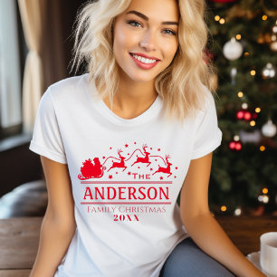 T-shirt Correspondance de Noël de famille personnalisée