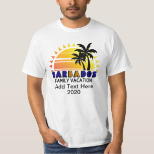 T-shirt Correspondance de vacances familiales à la Barbad