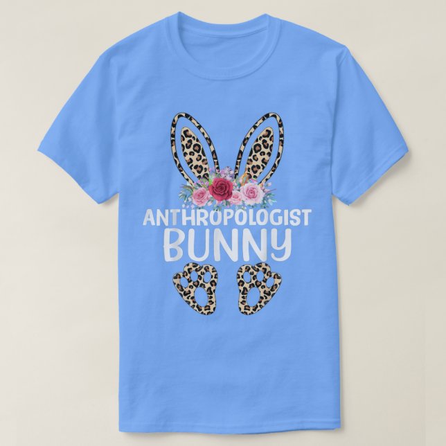 T-shirt Correspondance drôle Empreinte de léopard Bunny An (Design devant)