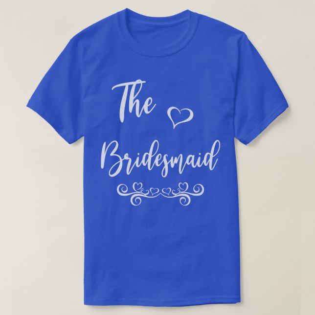 T-shirt Correspondance du Mariage de Bridesmaid (Design devant)