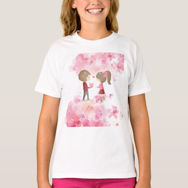 T-shirt Correspondance faite dans le style Couples Teset (Devant)