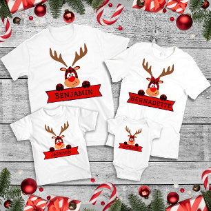 T-shirt Correspondance familiale Buffalo Plaid Reindee