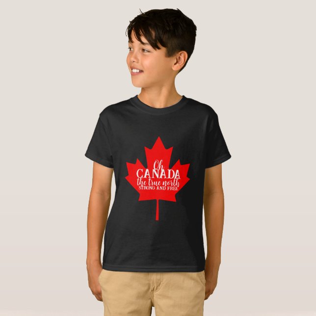 T-shirt Correspondance familiale canadienne de la feuille  (Devant entier)