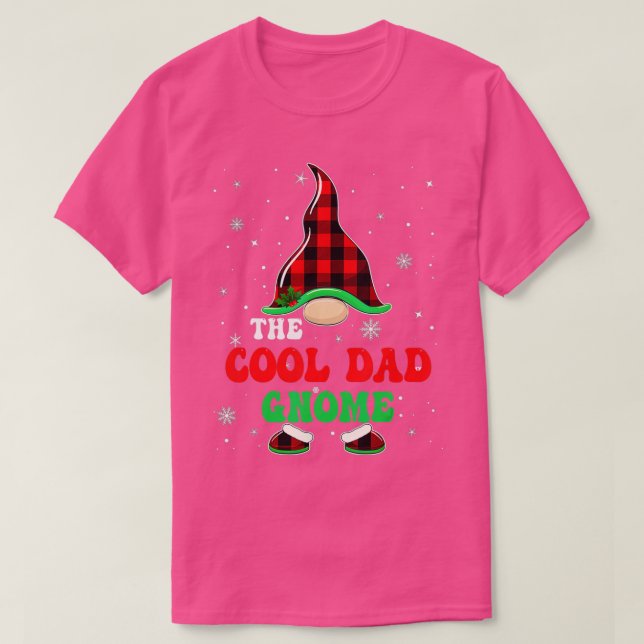 T-shirt Correspondance Famille Buffalo Plaid Le Cool Papa  (Design devant)