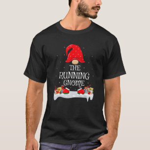T-shirt Correspondance Famille Groupe Gnome Coureur Noël