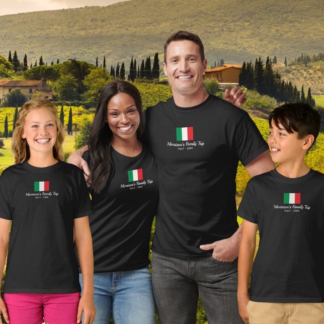 T-shirt Correspondance famille Italie Voyage italien drape (Créateur téléchargé)