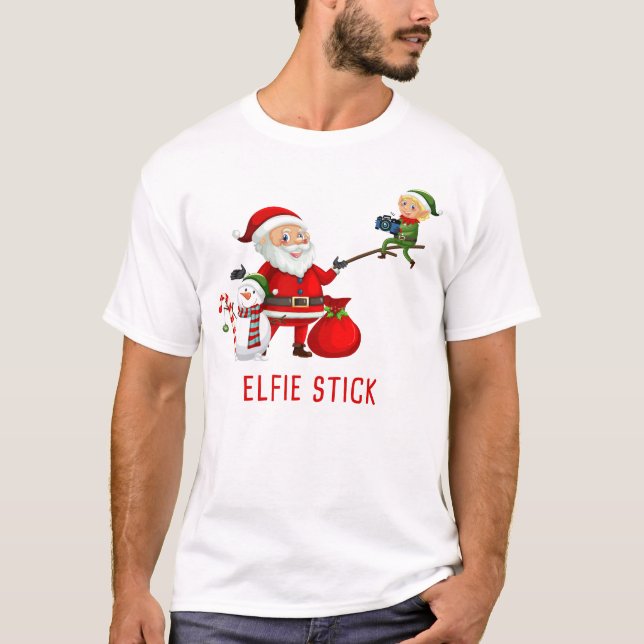 T-shirt Correspondance famille Noël 2022 - Père Noël Elfie (Devant)