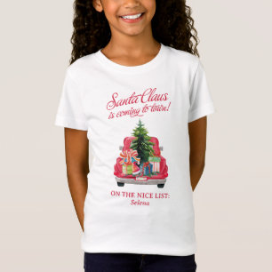 T-Shirt Correspondance famille Noël Vintage Camion rouge