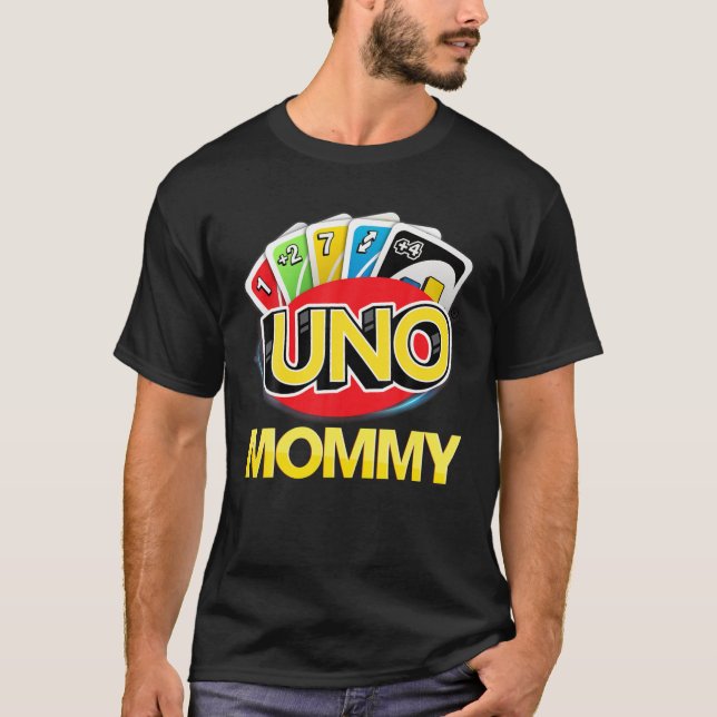 T-shirt Correspondance Famille UNO Fan Maman Du Garçon D'A (Devant)