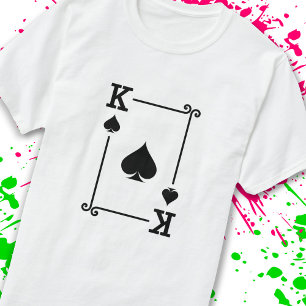 T-shirt Correspondance King Spades Convient Jouer Cartes M