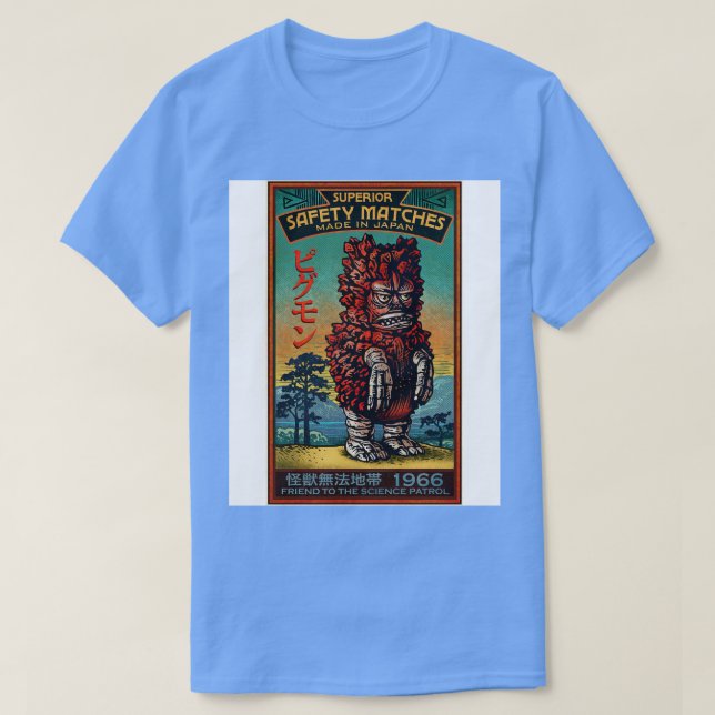 T-shirt Correspondances de monstres japonais (Design devant)