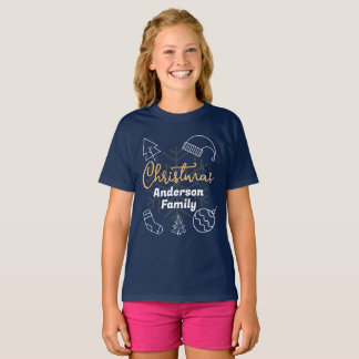 T-shirt Correspondances Nom de famille Vêtements Noël