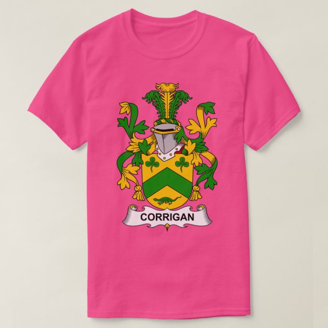 T-shirt Corrigan Coat of Arms Family Crest  (Design devant)