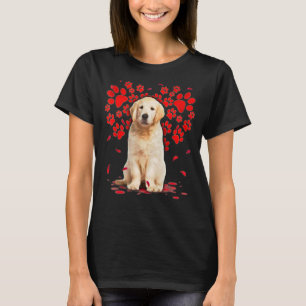 T-shirt Corte Golden Retriever Chien Valentine - S