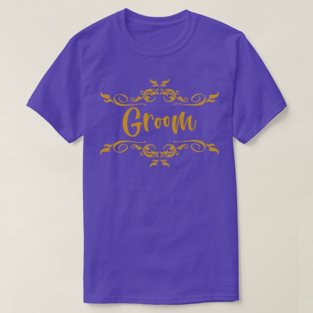 T-shirt Cortège de mariage Marié en or (Design devant)