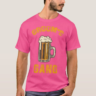 T-shirt Cortège du marié avec de la bière à la soirée d'en