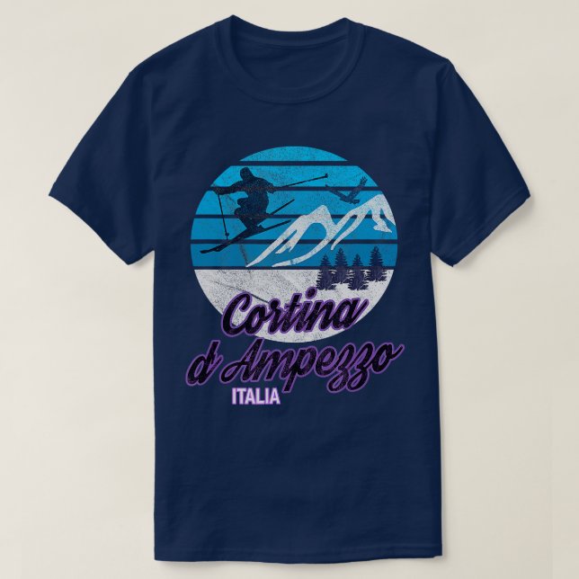 T-shirt Cortina d Ampezzo Dolomiti Italie Station de ski S (Design devant)