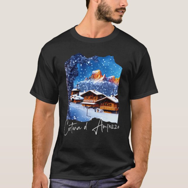 T-shirt Cortina d'Ampezzo Dolomiti Painting Cortina d'Ampe (Devant)