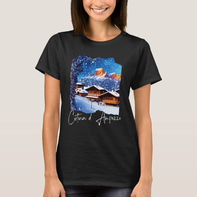 T-shirt Cortina d'Ampezzo Dolomiti Painting Cortina d'Ampe (Devant)