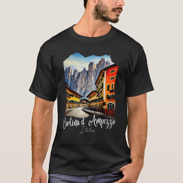 T-shirt Cortina d'Ampezzo Dolomiti Painting Cortina d'Ampe (Devant)