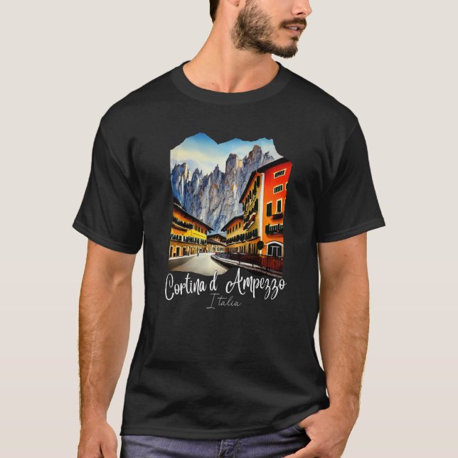 T-shirt Cortina d'Ampezzo Dolomiti Painting Cortina d'Ampe (Devant)