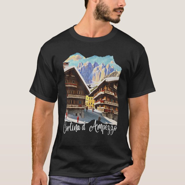 T-shirt Cortina d'Ampezzo Dolomiti Painting Cortina d'Ampe (Devant)