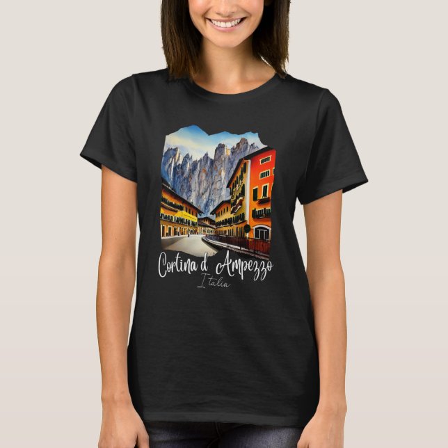 T-shirt Cortina d'Ampezzo Dolomiti Painting Cortina d'Ampe (Devant)
