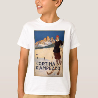 T-shirt Cortina d'Ampezzo Poster Vintage voyage Art