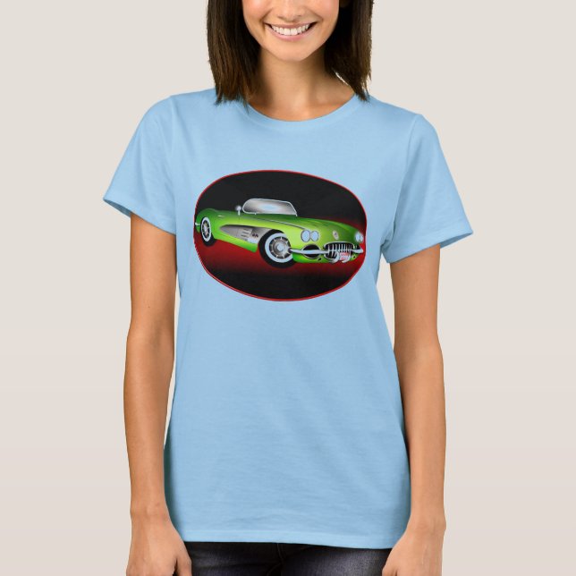 T-SHIRT CORVETTE CLASSIQUE -EMERALD (Devant)