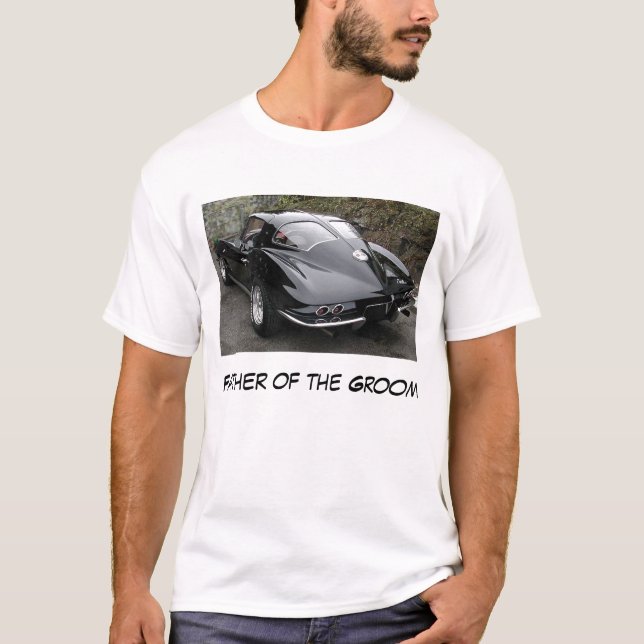 T-shirt Corvette du père du marié (Devant)