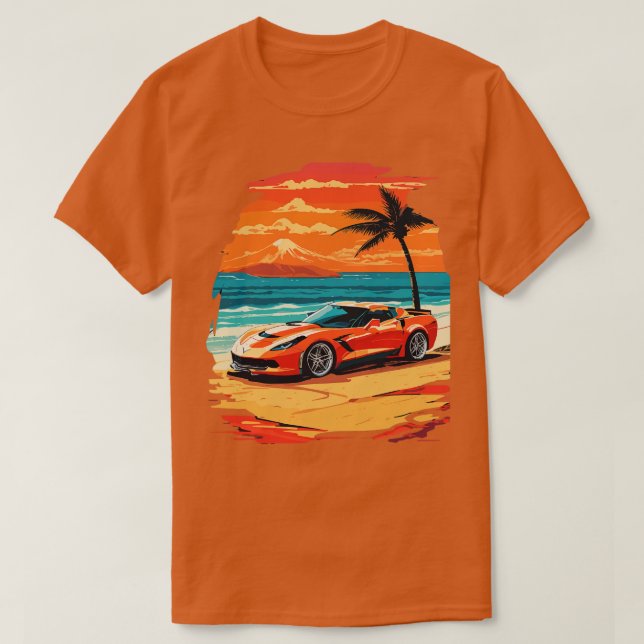 T-shirt Corvette rétro (Design devant)