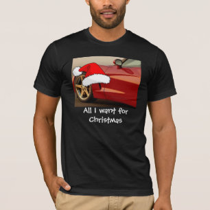 T-shirt Corvette rouge de Noël
