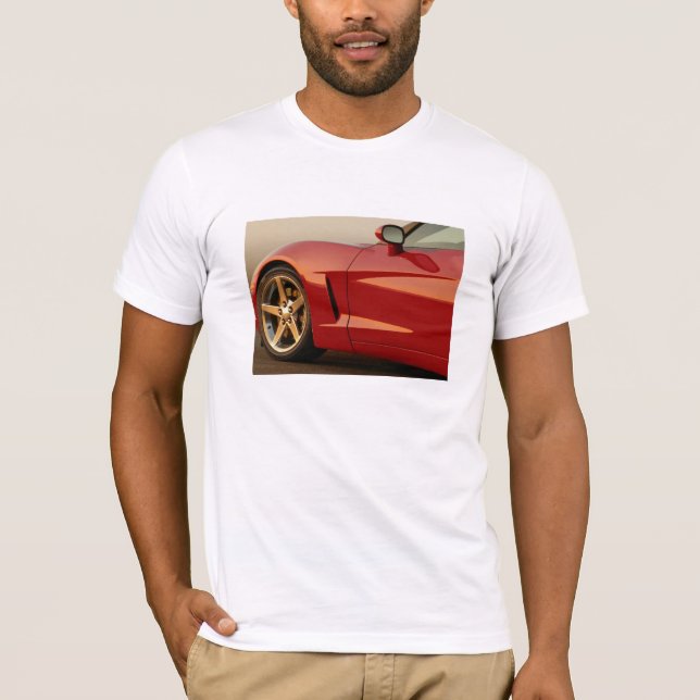 T-shirt Corvette rouge fête des pères (Devant)