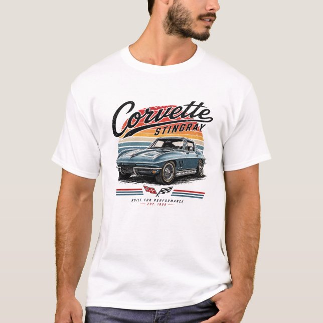 T-shirt Corvette Stingray Classique (Devant)