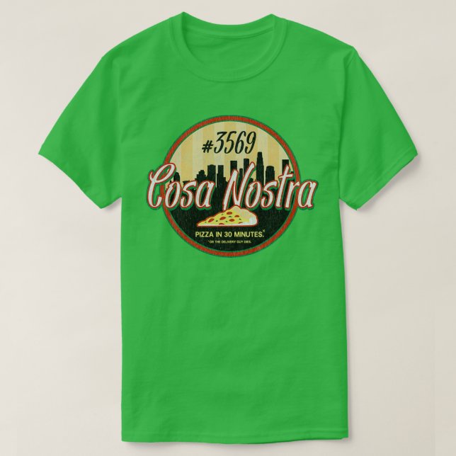 T-shirt Cosa Nostra Pizza  (Design devant)