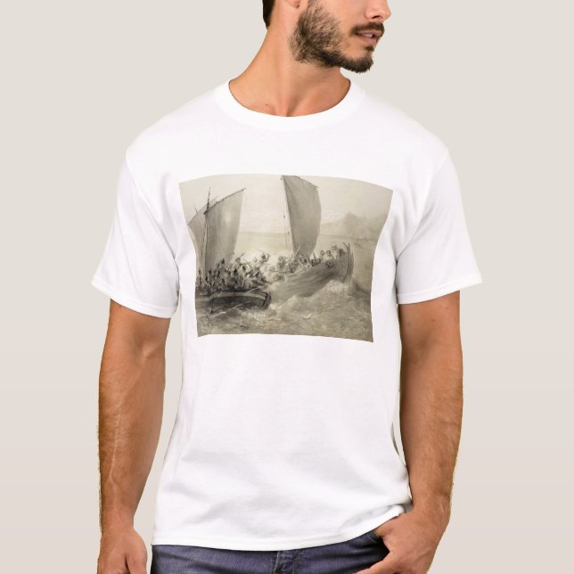 T-shirt Cosaques d'Azov embarquant un corsaire turc (Devant)