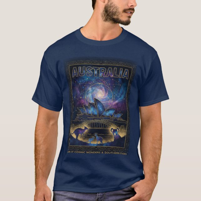 T-shirt Cosmic Australia Sydney Celestial Art (Devant)